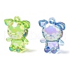 Electroplate Transparent UV Plating Acrylic Pendants OACR-I014-19-2