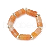 Hematite Beads & Natural Natural Red Aventurine Finger Rings for Women RJEW-JR00873-01-2