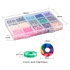 15 Colors Handmade Polymer Clay Beads Strands CLAY-YW0001-45-3