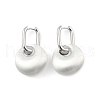 Flat Round Brass Hoop Earrings for Women EJEW-U055-02S-2