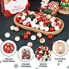 140Pcs 7 Styles Painted Natural Wood European Beads WOOD-TA0001-65-6