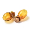 Oval Glass Cork Bottles Ornament AJEW-O032-03A-2