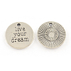 Tibetan Style Alloy Pendants X-TIBEP-R304-051AS-LF-1