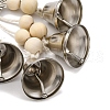 Iron Bell & Alloy Sun Charm Hanging Ornaments HJEW-JM02469-4