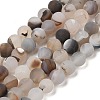 Natural Dendritic Agate Beads Strands G-A248-A04-01-2