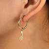 Fashionable Retro Casual Snake Stainless Steel Hoop Earrings AH0980-1