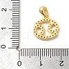 925 Sterling Sliver Micro Pave Clear Cubic Zirconia Pendants STER-Z012-06G-10-3