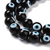 Handmade Evil Eye Lampwork Round Bead Strands LAMP-L055-10mm-28-4