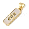 Brass Micro Pave Cubic Zirconia Pendants KK-K298-24B-G-2