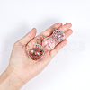 DELORIGIN 6Pcs 3 Style Chunky Glass Ball Wishing Bottle Ornament AJEW-DR0001-06-3