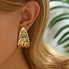 Alloy Hollow Heart Stud Earrings JT6434-4