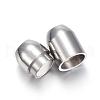 Tarnish Resistant 304 Stainless Steel Magnetic Clasps with Glue-in Ends STAS-E113-28P-2