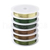 6 Rolls 6 Colors Round Copper Wire Set for Jewelry Making CWIR-NH0001-03A-0.4mm-1