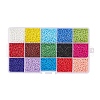 195G 15 Colors Glass Seed Beads SEED-YW0001-11A-1