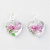 Handmade Luminous Lampwork Pendants LAMP-R136-04F-1