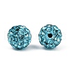 Polymer Clay Rhinestone Beads RB-H284-6MM-Half-202-4