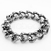 Alloy Skull Link Chain Bracelets PW-WG6AFD9-01-1