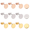 CHGCRAFT PVD Vacuum Plating 304 Stainless Steel Stud Earring Findings STAS-CA0001-17-1