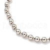 3MM Brass Ball Chain Bracelets for Women BJEW-G703-07P-2