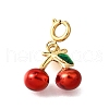 Cherry 304 Stainless Steel Enamel Pendant Decorations STAS-H202-47G-1
