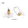100 Pairs Brass Bullet Clutch Earring Backs KK-YW0001-32-3