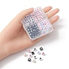 160Pcs 4 Style Opaque Acrylic Beads MACR-YW0002-78-4