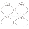 304 Stainless Steel Satellite Chain Bracelet Making AJEW-JB01298-02-1