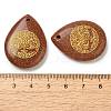 Synthetic Goldstone Drop Pendants G-C158-01F-3