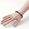 Natural Amethyst Stretch Bracelets X-BJEW-JB02754-04-3