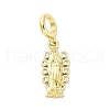 Brass Micro Pave Cubic Zirconia European Dangle Charms KK-D325-25G-01-1