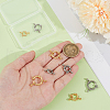 Unicraftale 8Pcs 8 Styles 304 Stainless Steel Spring Ring Clasps FIND-UN0061-28-4