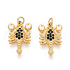 304 Stainless Steel Enamel Pendants STAS-N115-18G-1