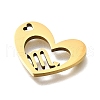 201 Stainless Steel Pendants STAS-A116-01G-08-2