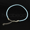 Trendy Braided Imitation Leather Bracelet Making BJEW-S076-010-1