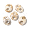 Opaque Acrylic Coffee Bean Connector Charms OACR-G042-04-1