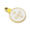 304 Stainless Steel Enamel Pendants STAS-U039-05G-2