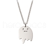 Anti-Tarnish 201 Stainless Steel Pendant Twisted Chain Necklaces for Women NJEW-U018-01P-05-1