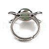 Natural Green Aventurine Adjustable Rings RJEW-K271-01P-12-3