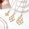 3Pcs 3 Sizes 304 Stainless Steel Macrame Pouch Empty Stone Holder Necklace Making NJEW-JN05237-1