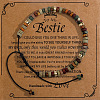 Adjustable Gemstone Braided Bead Bracelets PX1139-26-1