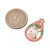7Pcs 7 Styles Easter Theme Glass Seed Beaded Teardrop with Rabbit Carrot Pendants PALLOY-MZ00580-3
