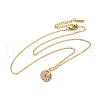 Brass Micro Pave Clear Cubic Zirconia Pendant Necklaces for Women NJEW-E106-08KCG-01-2