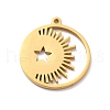 PVD Vacuum Plating 304 Stainless Steel Pendants STAS-E152-02G-2