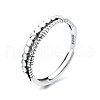 Flat Round 925 Sterling Silver Adjustable Finger Rings FS-WG1E7A6-01-5