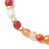 Natural Carnelian Beaded Bracelets BJEW-JB11763-01-3