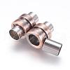 304 Stainless Steel Magnetic Clasps with Glue-in Ends STAS-F123-08R-2