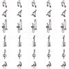 Sets of Musical Instruments Tibetan Style Alloy Pendants TIBEP-PH0004-17AS-1