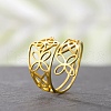 304 Stainless Steel Cuff Rings RJEW-S628-09G-1