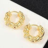 Twist Brass Cubic Zirconia Hoop Earrings EJEW-Q016-18G-4