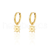 Stylish 304 Stainless Steel Sun Dangle Hoop Earrings for Women's Daily Wear OF5479-1-1